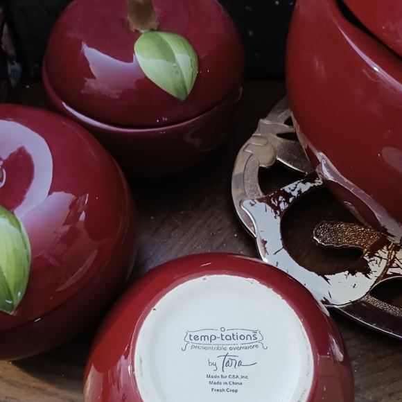 🍎RARE VINTAGE Apple  Fresh Temp-tations  Ovenware Serving Ware🍎Gift it. 🎁 - Picture 7 of 16